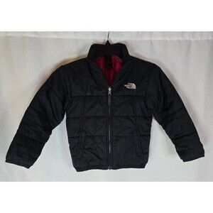 North Face Puffer Jacket Youth XS/TP (6) Black Bubble Winter Coat Outdoor